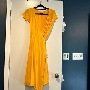 Beautiful goldenrod wrap dress